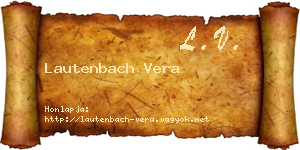 Lautenbach Vera névjegykártya